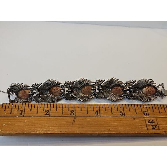 Vintage Florenza Statement Dragon's Breath Bracelet 1960's New York Signed - Picture 11 of 12